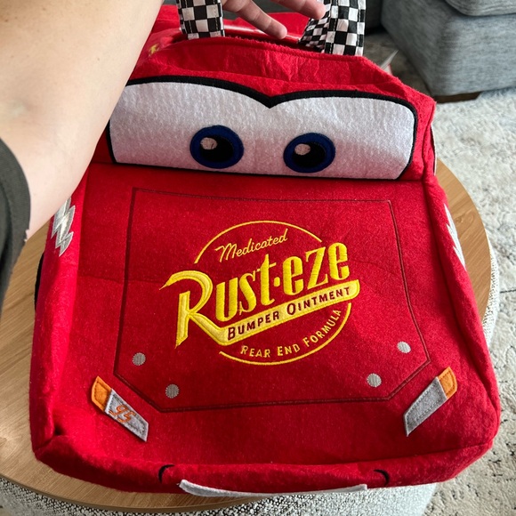 Pottery Barn Kids Red and Yellow Lightning Car Costume - Picture 2 of 5